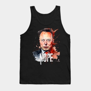 Elon Musk: Incompetence or Poor Leadership on a Dark Background Tank Top